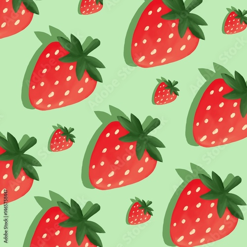 strawberry seamless pattern