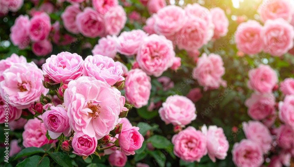 Pink roses in the garden Pink roses in the garden