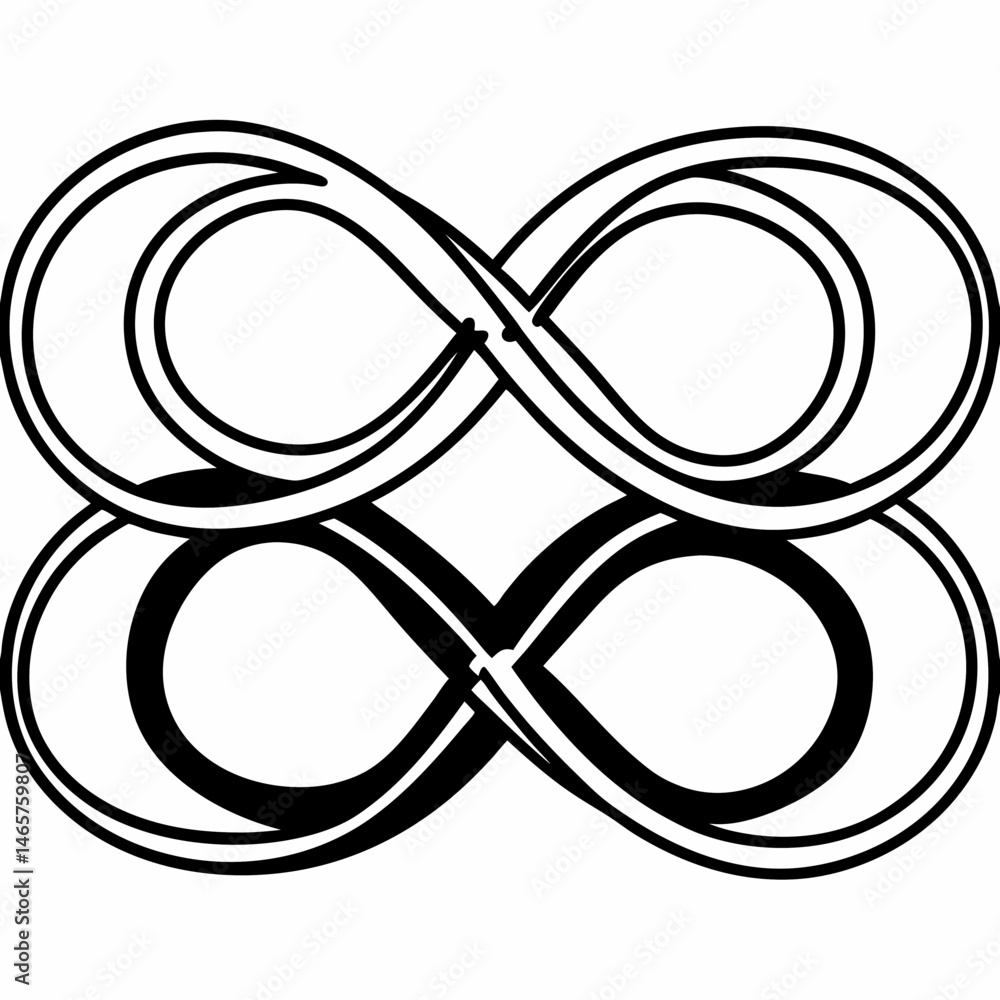 Abstract Anniversary Line Illustration Abstract Anniversary Line Illustration