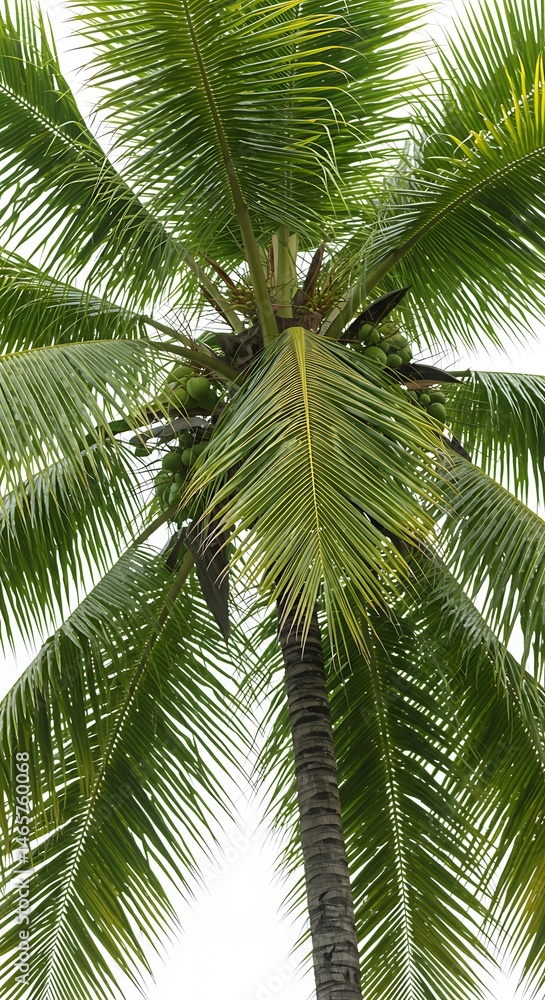 Fototapeta premium Lush Coconut Palm: Tropical Serenity