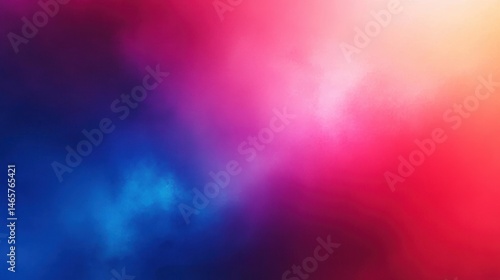 Abstract gradient background featuring vibrant blend of blue, pink, and red hues with soft light transitions creating a smooth and atmospheric effect