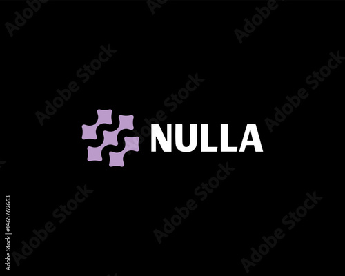 Minimalistic logo from connected stars. Space science symbol. Flat rating award vector logotype.