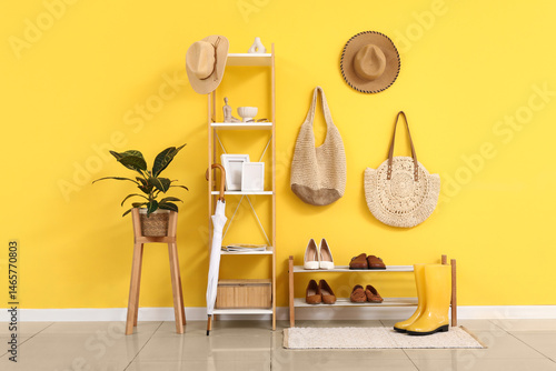 Stylish Entryway with Yello...