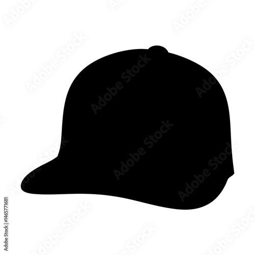 Silhouette of a baseball cap, a classic and versatile headwear option