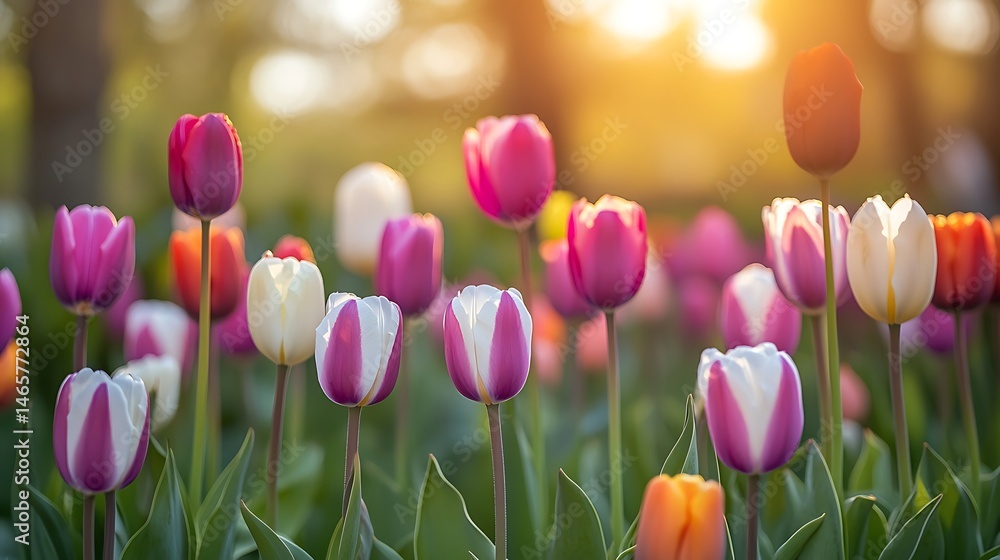 Sunset Tulips: A Vibrant Spring Bloom Sunset Tulips: A Vibrant Spring Bloom