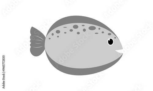 Pomfret fish cute design vect...