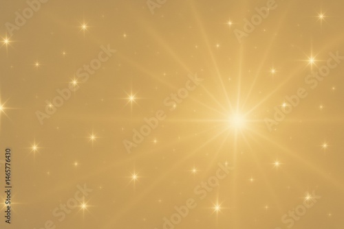 Obraz na płótnie Golden light beams and stars are shining brightly against a gold background, creating a festive and celebratory atmosphere, perfect for holiday or special occasion designs w salonie