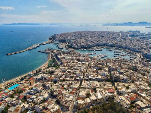Aerial view of Piraeus harbor, Athens