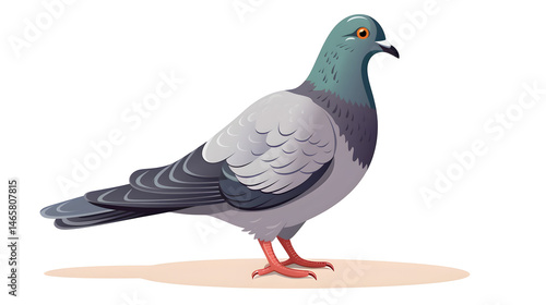 Wallpaper Mural Professional Pigeon Line Vector Illustration on White Background for Design Projects Torontodigital.ca