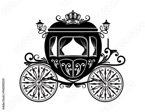 vector golden chariot illustration