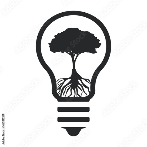 vector ecology light bulb