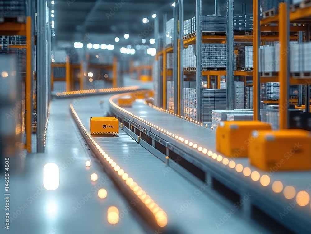 A wideangle view of a returns area in a logistics center, Reverse Logistics, Expansive and efficient