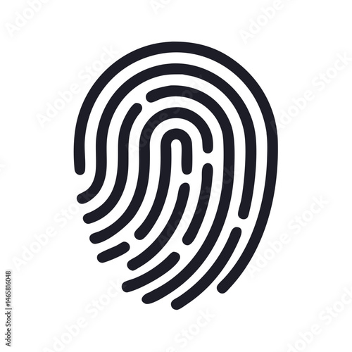 fingerprint icon vector 