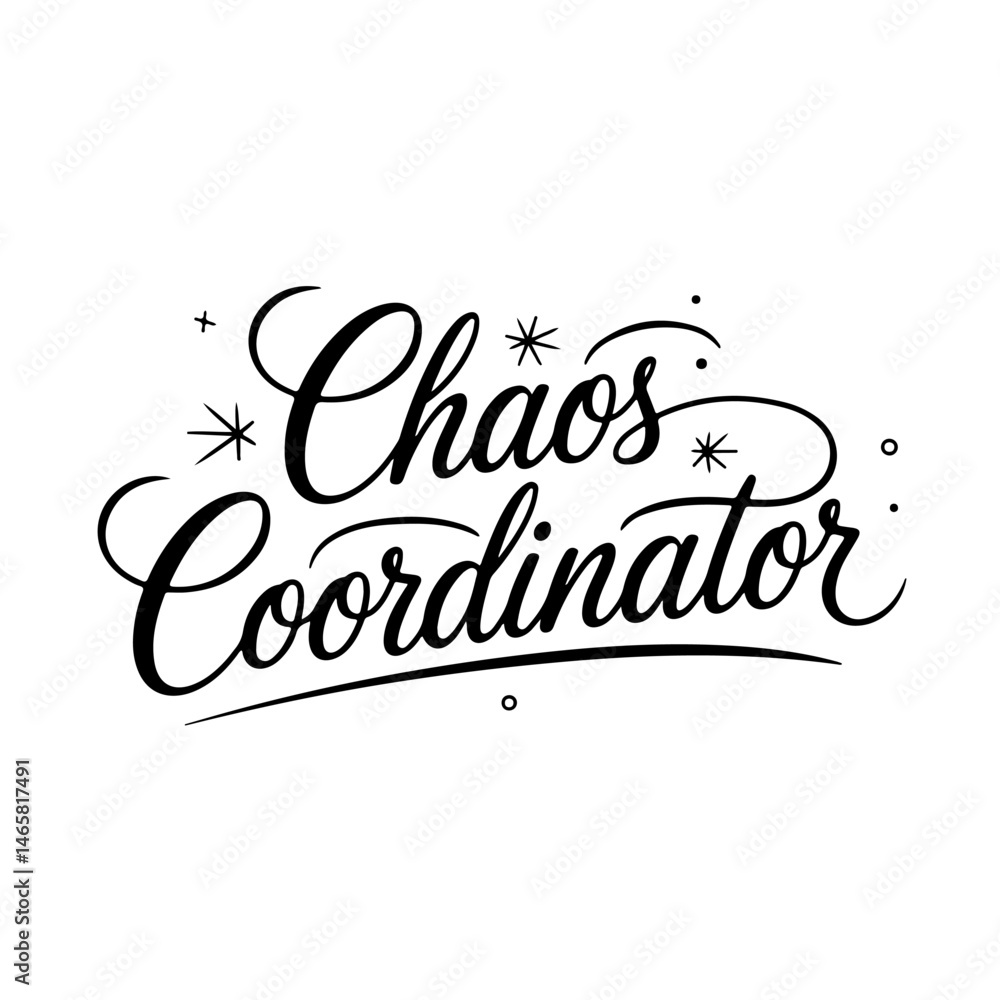 Obraz premium Chaos coordinator. Vector Design Isolated on White Background