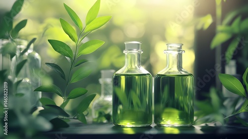 Benefits of Natural Organic Extraction with Green Herbal Leaves in Wellness and Health
