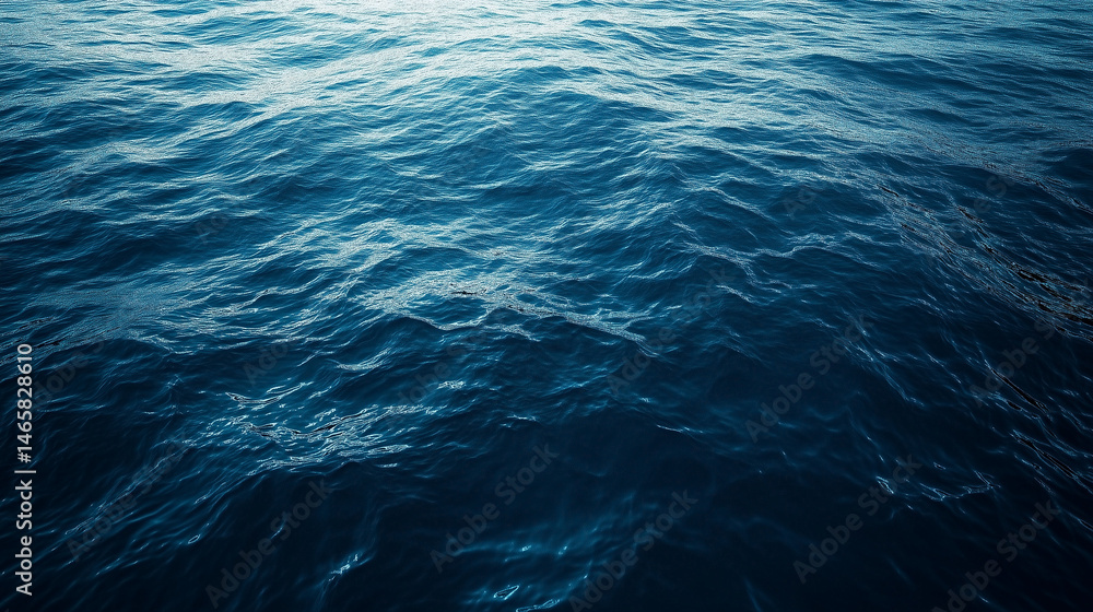 Ocean blue surface with waves Ocean blue surface with waves