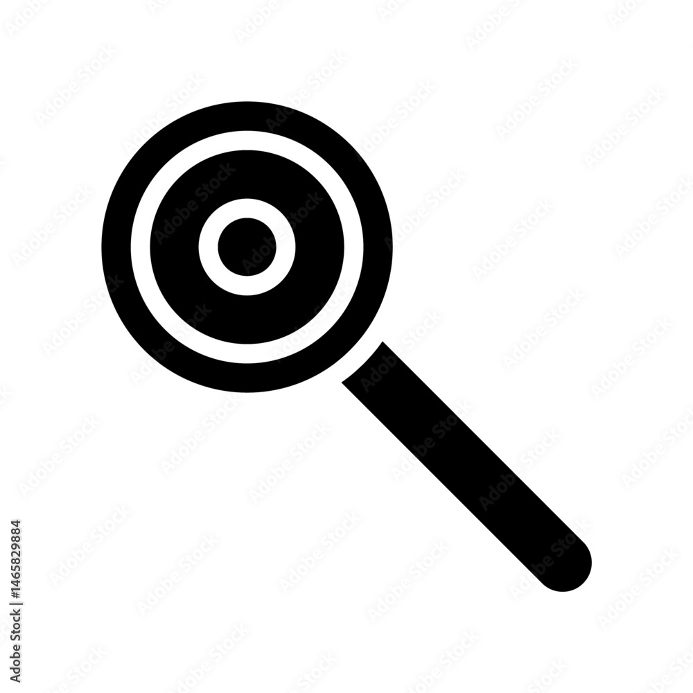 Minimalistic rendition of a magnifying device for in-depth investigation Minimalistic rendition of a magnifying device for in-depth investigation