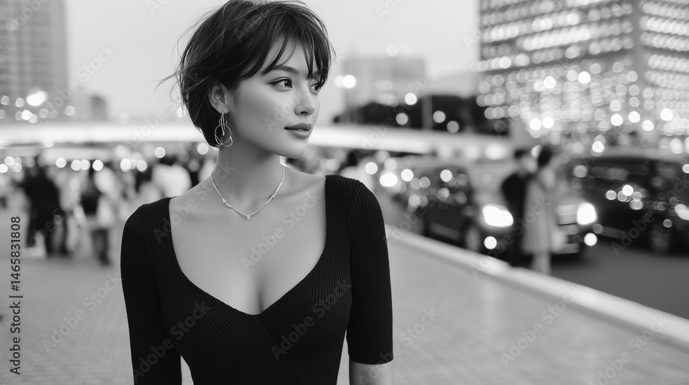 Fototapeta premium 女性, 美しさ, シティ, ファッション