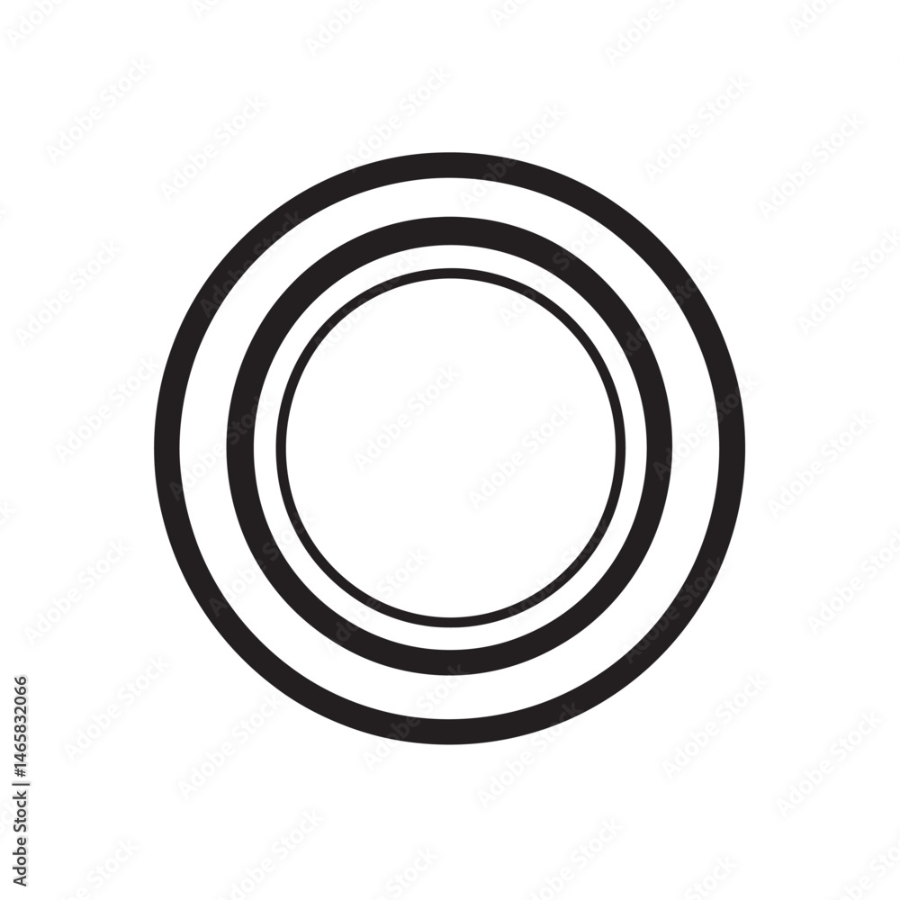 Abstract shows simple circular rings in concentric form with a transparent background Abstract shows simple circular rings in concentric form with a transparent background