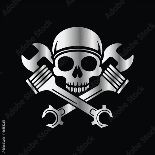 Auto Repair Service Icon Vector Logo Design Template. Car Mechanic Logo. Piston and Cog Wheel Gear Icon Vector Logo Template Design Illustration.
