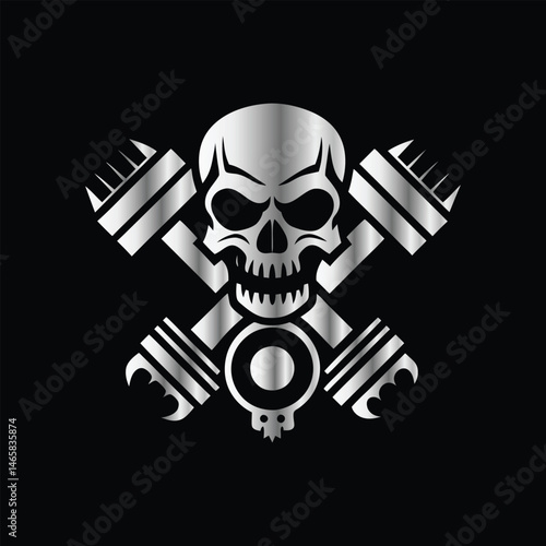 Auto Repair Service Icon Vector Logo Design Template. Car Mechanic Logo. Piston and Cog Wheel Gear Icon Vector Logo Template Design Illustration.
