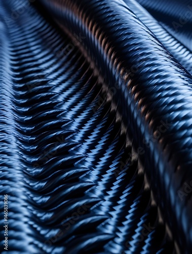 Wallpaper Mural Close-up of glossy black carbon fiber texture with wavy lines and reflective highlights, ideal for automotive design, technology backgrounds, and industrial material concepts

 Torontodigital.ca