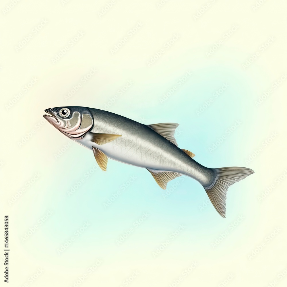 Naklejka premium fish on a white background