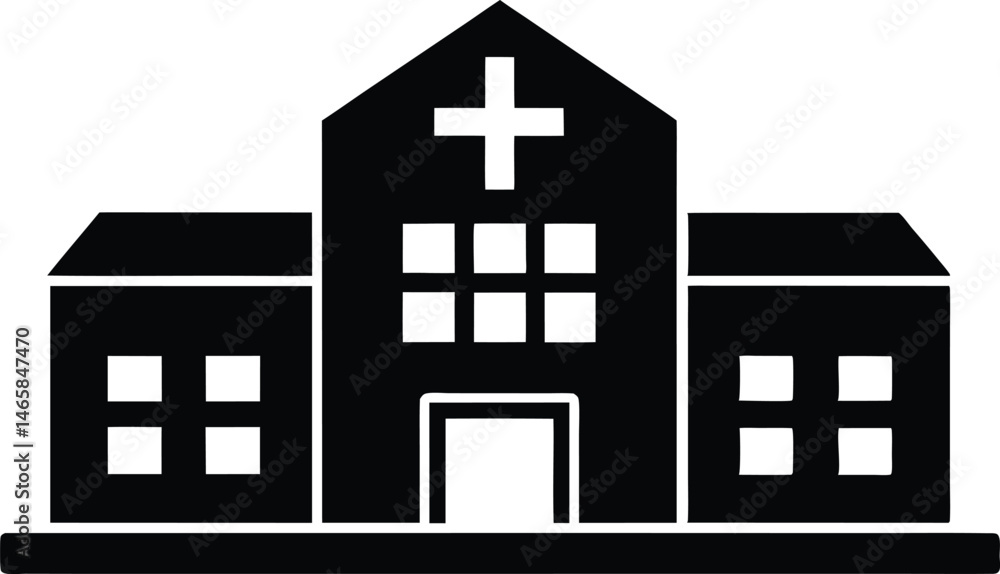 hospital vector icon. hospital vector icon.