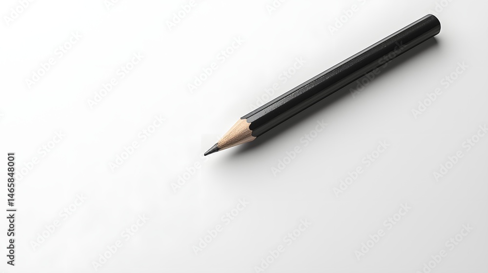 Black pencil isolated on a plain background Black pencil isolated on a plain background
