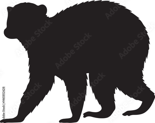 Tableau sur toile Indri Silhouette