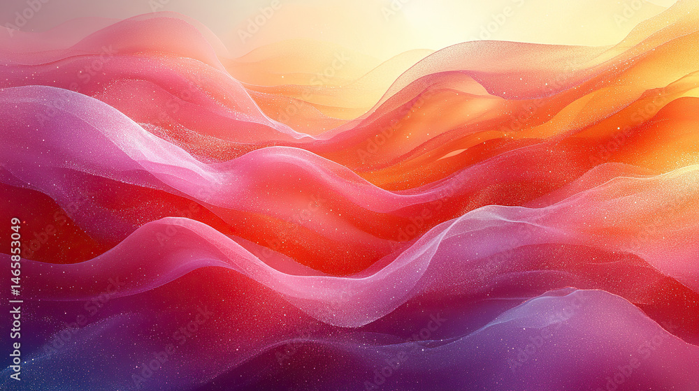 Fototapeta premium Abstract gradient with soft geometric shapes in warm tones, evoking harmony and tranquility