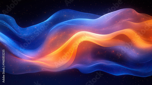 Abstract gradient with soft geometric shapes in warm tones, evoking harmony and tranquility