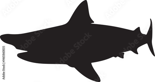 Basking Shark Vector Silhouette