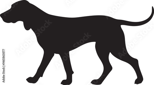 English Foxhound Vector Silhouette