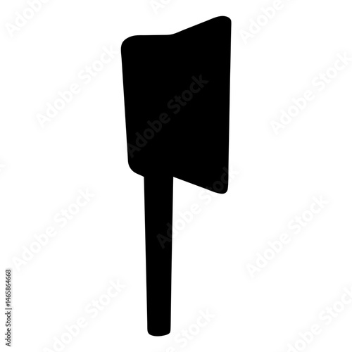 Simple Black Silhouette of a Hatchet or Small Axe with Wooden Handle