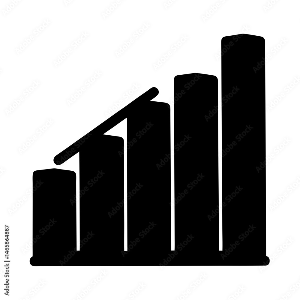Ascending Bar Graph Showing Positive Growth and Progress in Business Metrics Ascending Bar Graph Showing Positive Growth and Progress in Business Metrics