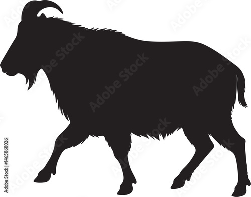 Himalayan Tahr Vector Silhouette