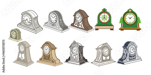 Mosswood Mantle Clocks Set – Handcrafted Wooden Mantel Clocks for Rustic & Vintage Home Decor, wooden mantel clock, rustic mantle clock, handmade wood clock, vintage style mantle clock.