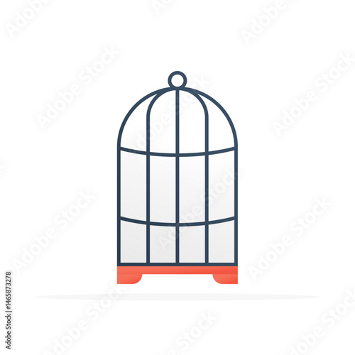 Wallpaper Mural pet bird cage icon, colored flat vector. modern and minimalist design. Torontodigital.ca