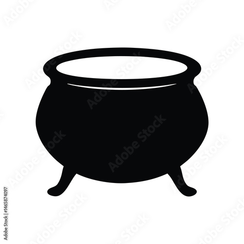 Simple silhouette of a cauldron for brewing potions and magical concoctions