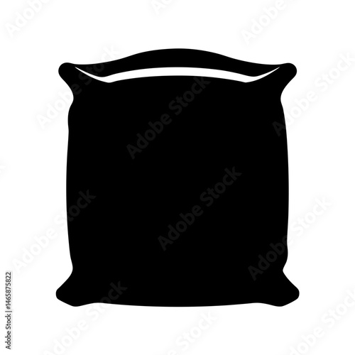 Silhouette of a Sack or Bag Filled with Goods or Materials