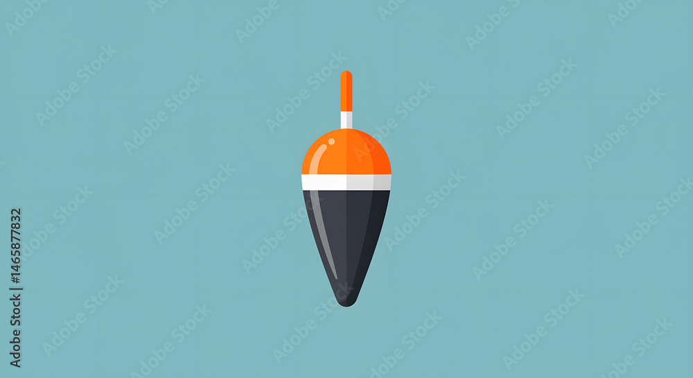 Obraz premium Fishing Float on Blue Background