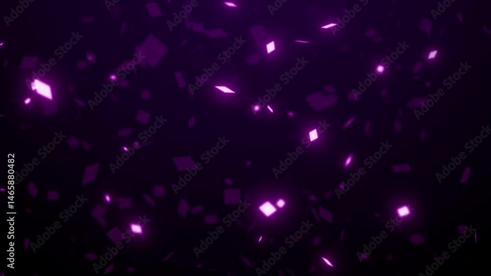 Purple Glowing Square Confetti Particles Abstract Background Design Digital Art Purple Glowing Square Confetti Particles Abstract Background Design Digital Art