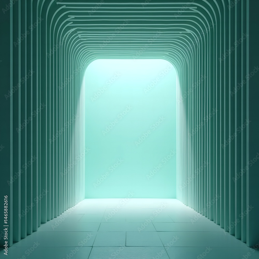 Fototapeta premium light blue corridor
