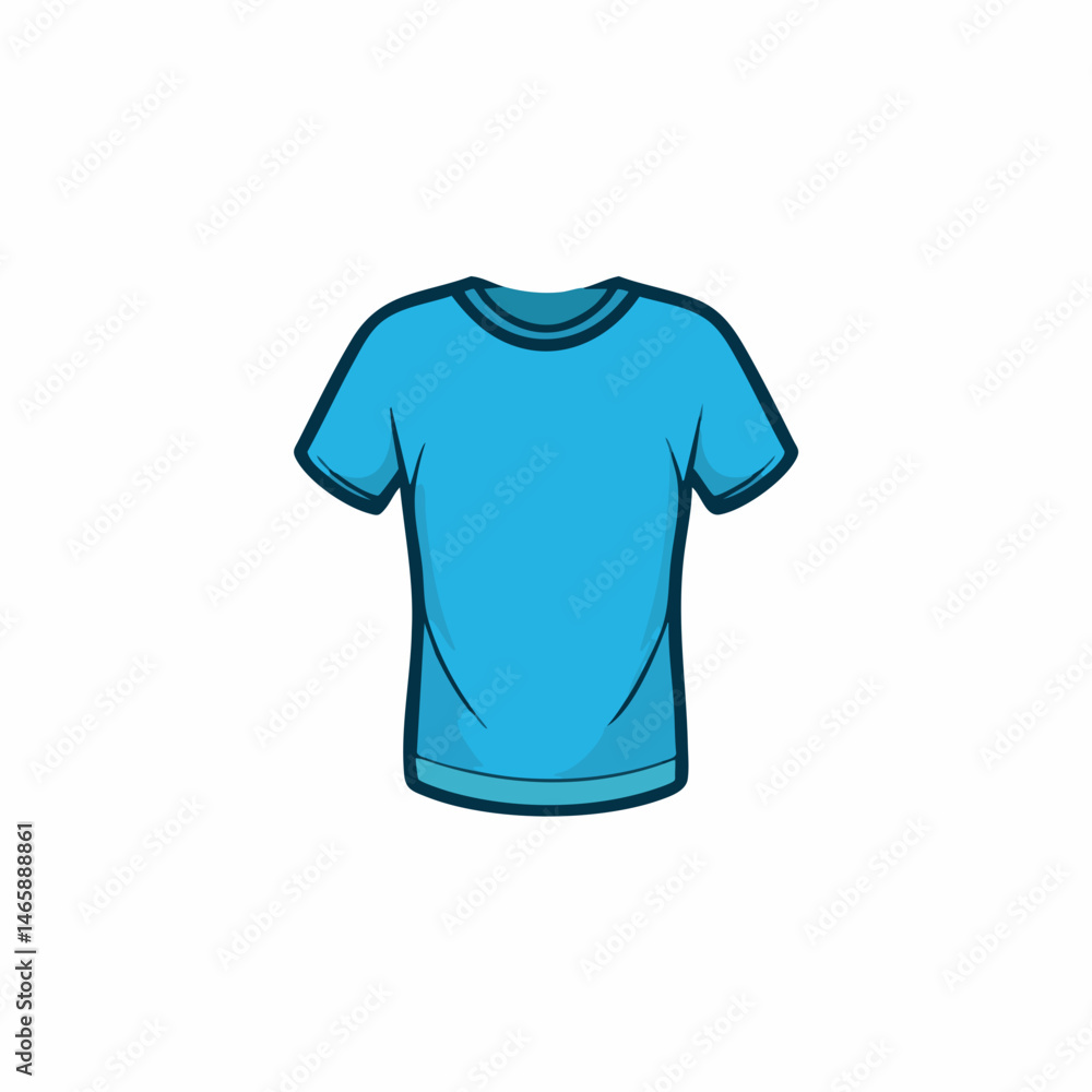 Short-sleeved T-shirt vector illustration. Vector Image Short-sleeved T-shirt vector illustration. Vector Image