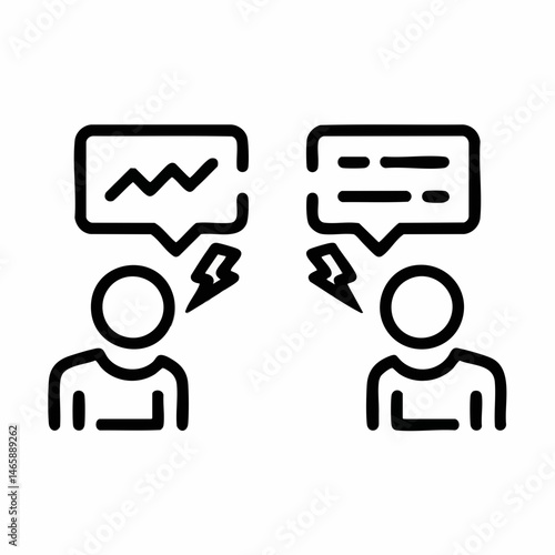 Individuals exchanging data and information. Vector Image