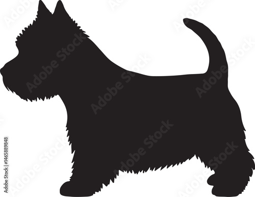 Fotografía West Highland White Terrier Vector Silhouette