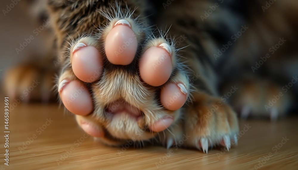 Obraz premium close up of a cat's paw and claws