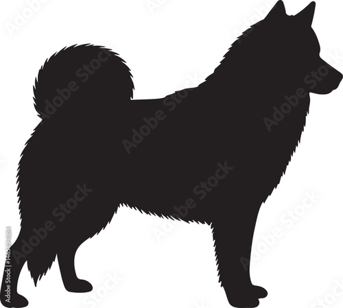 Yakutian Laika Vector Silhouette