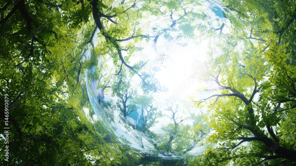 Fototapeta premium View from above Forest canopy landscape